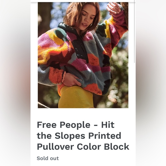 Free People Hit the Slopes Printed Color Block Size XS NWT - Picture 2 of 16